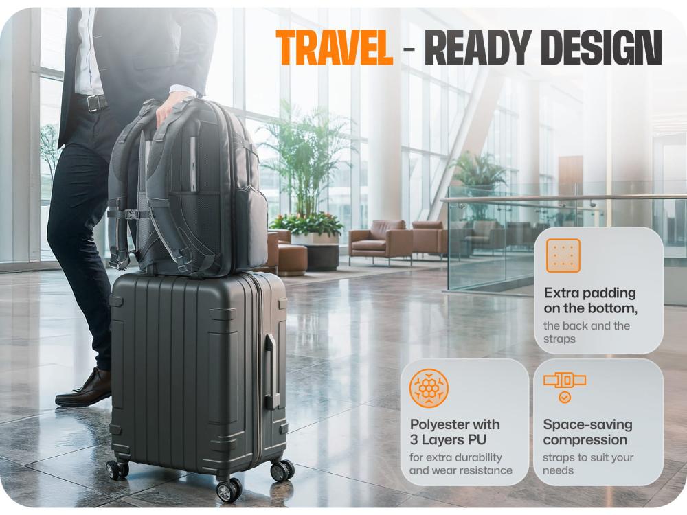 EVERKI Business 120 PRO 2 laptop backpack travel friendly