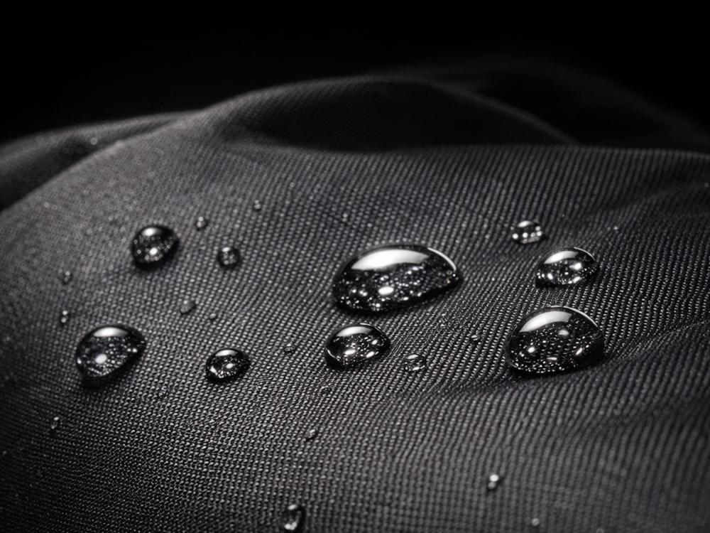 Macro shot of the recycled RPET fabric weave
