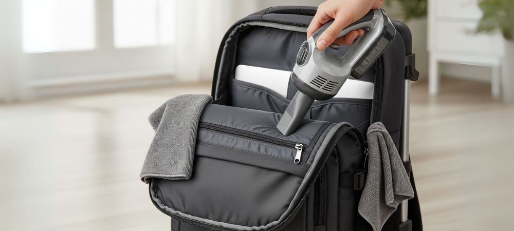 Safely Clean the Interior and Laptop Compartment