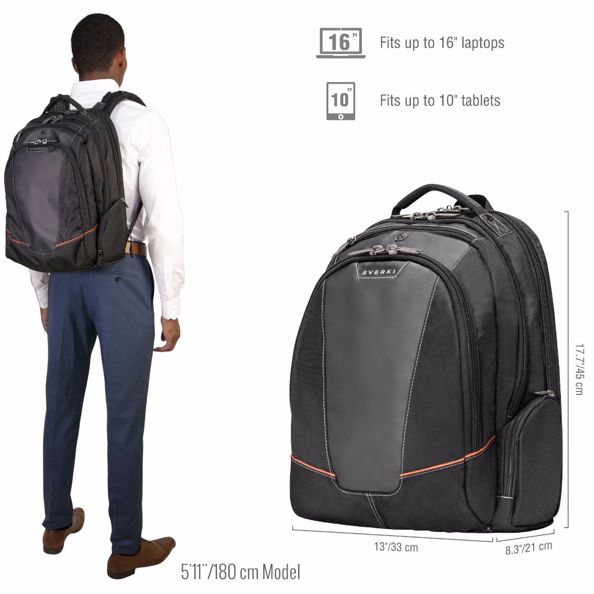 16 inch backpack size