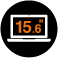 Compartimento forrado en fieltro dedicado para portátil de 15,6 Pulgadas 