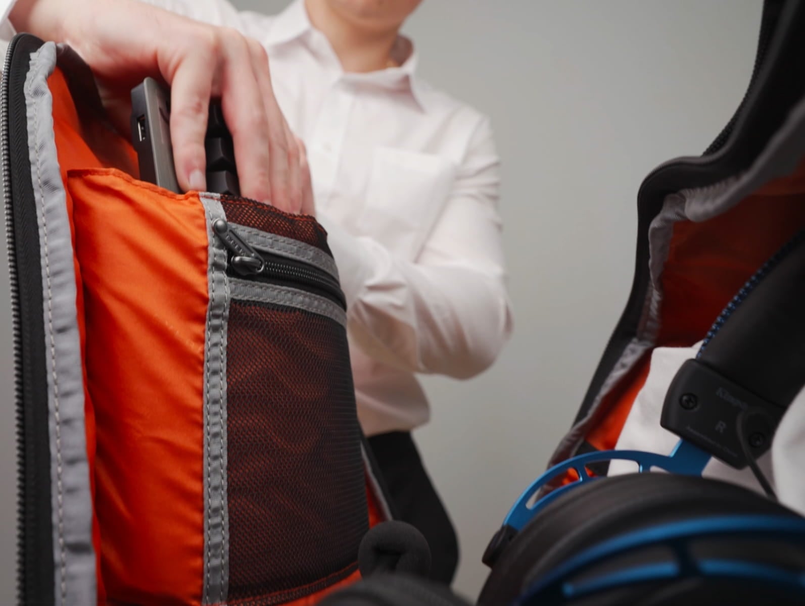 ContemPRO 117 shown with travel-ready storage in a travel setting