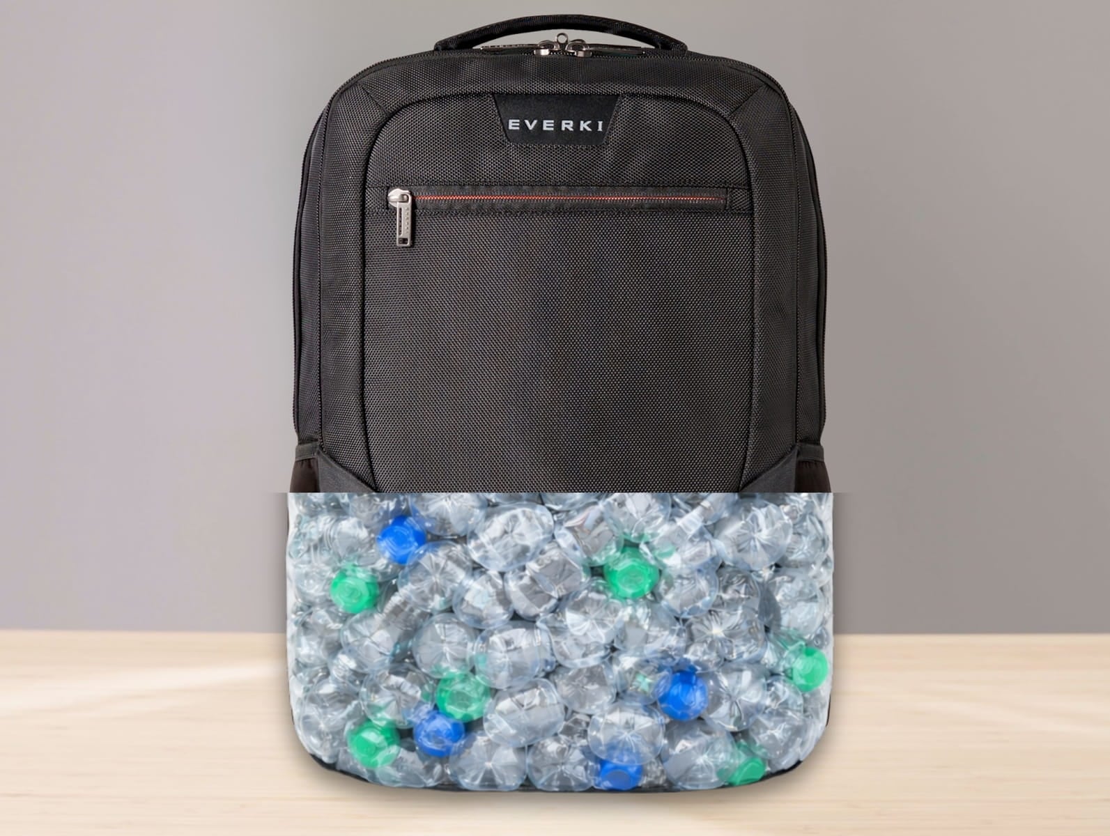 Close-up of Studio Backpack pockets and organization