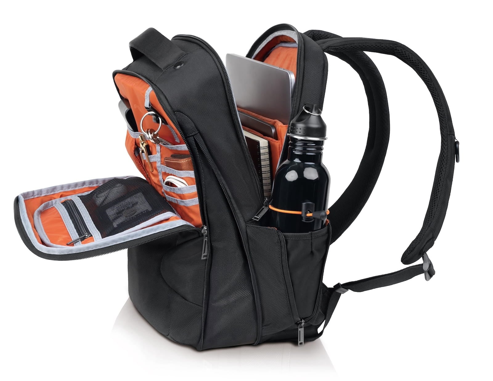 Studio Expandable ECO geöffnet, zeigt Fächer und Taschen.