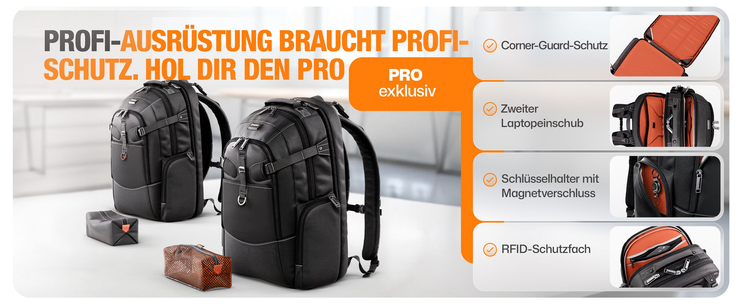 EVERKI Business 120 PRO 2 laptop backpack features