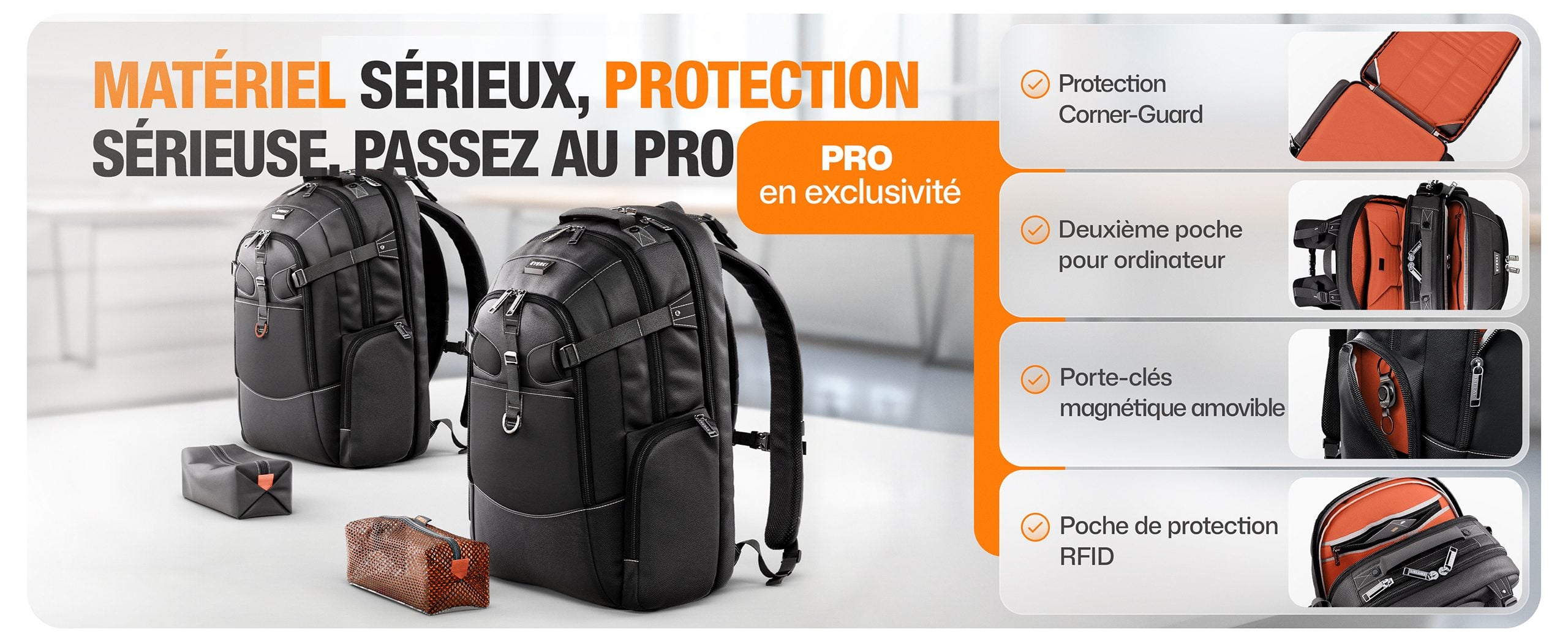 EVERKI Business 120 PRO 2 laptop backpack features