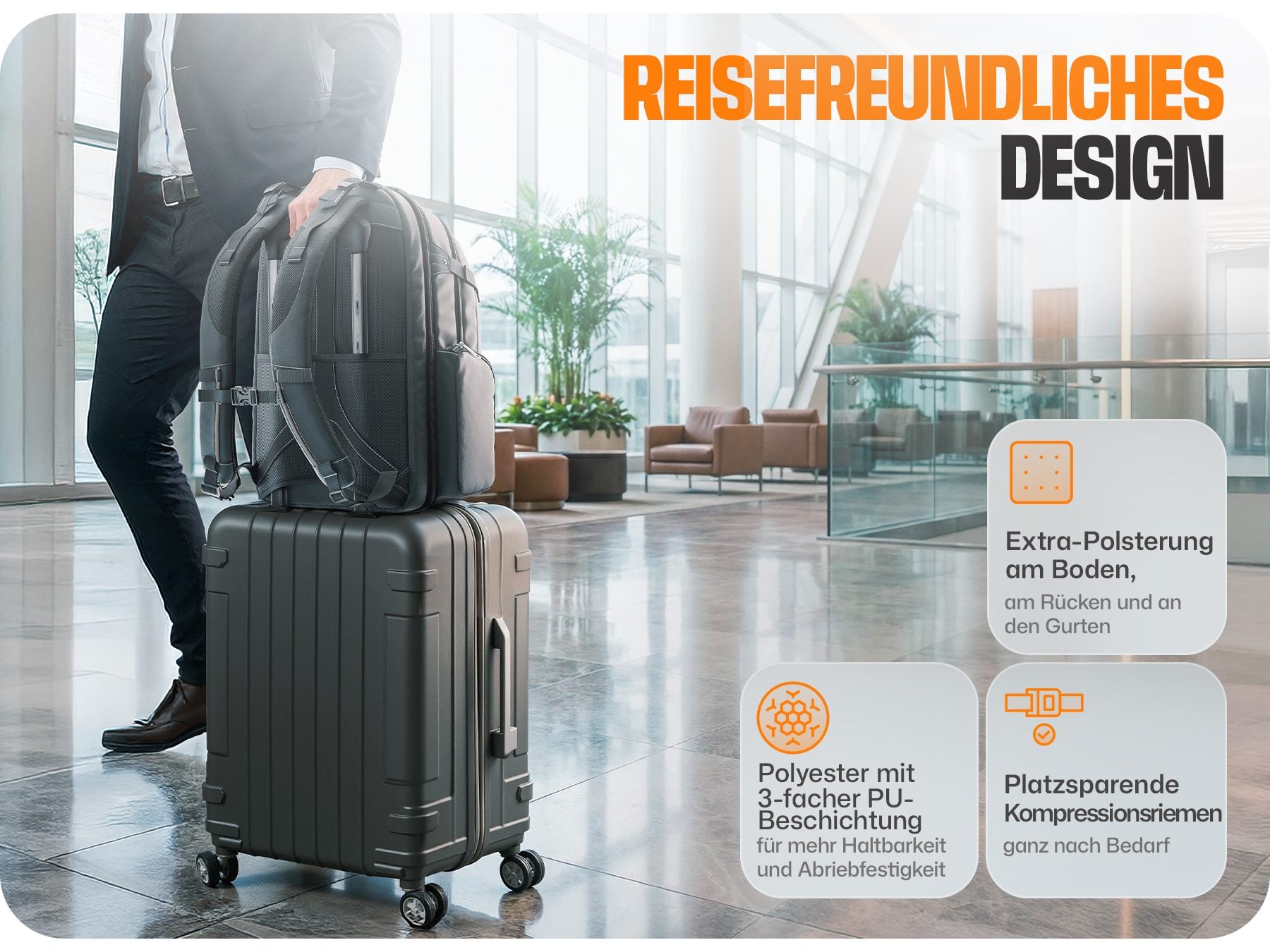 EVERKI Business 120 PRO 2 laptop backpack travel friendly