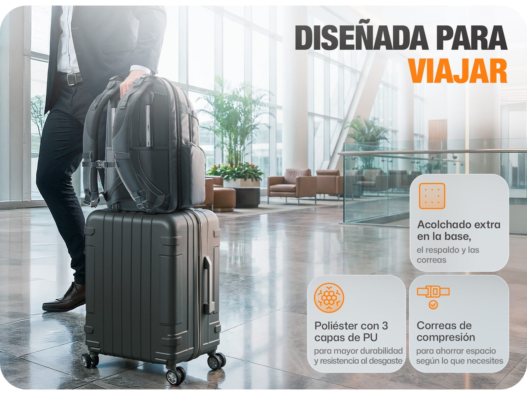 EVERKI Business 120 PRO 2 laptop backpack travel friendly