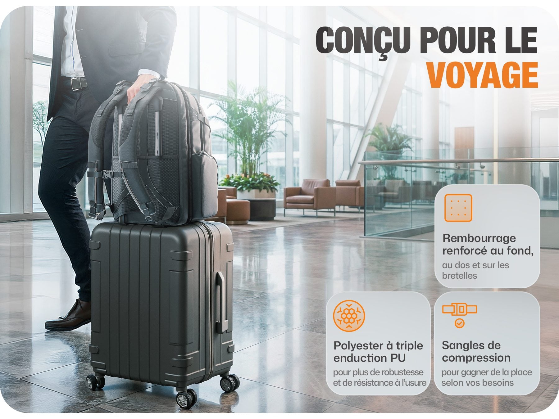 EVERKI Business 120 PRO 2 laptop backpack travel friendly