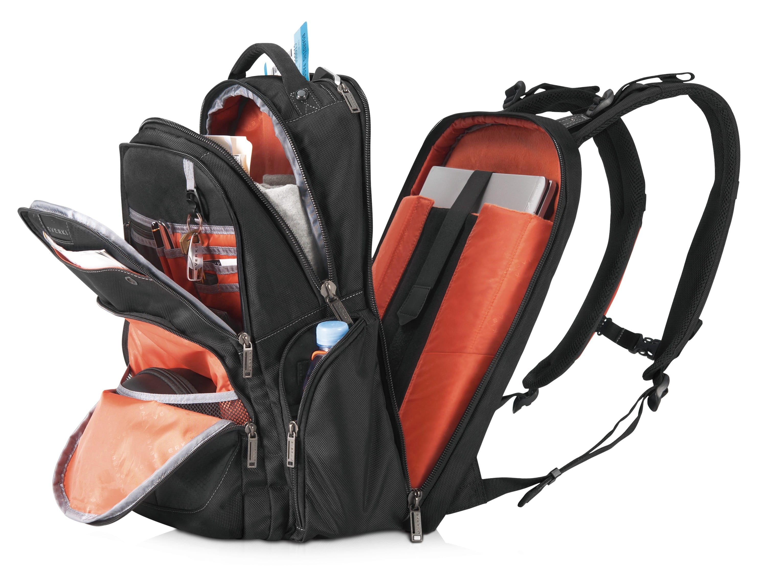 Atlas Backpack 17 open, showing compartments and pockets.