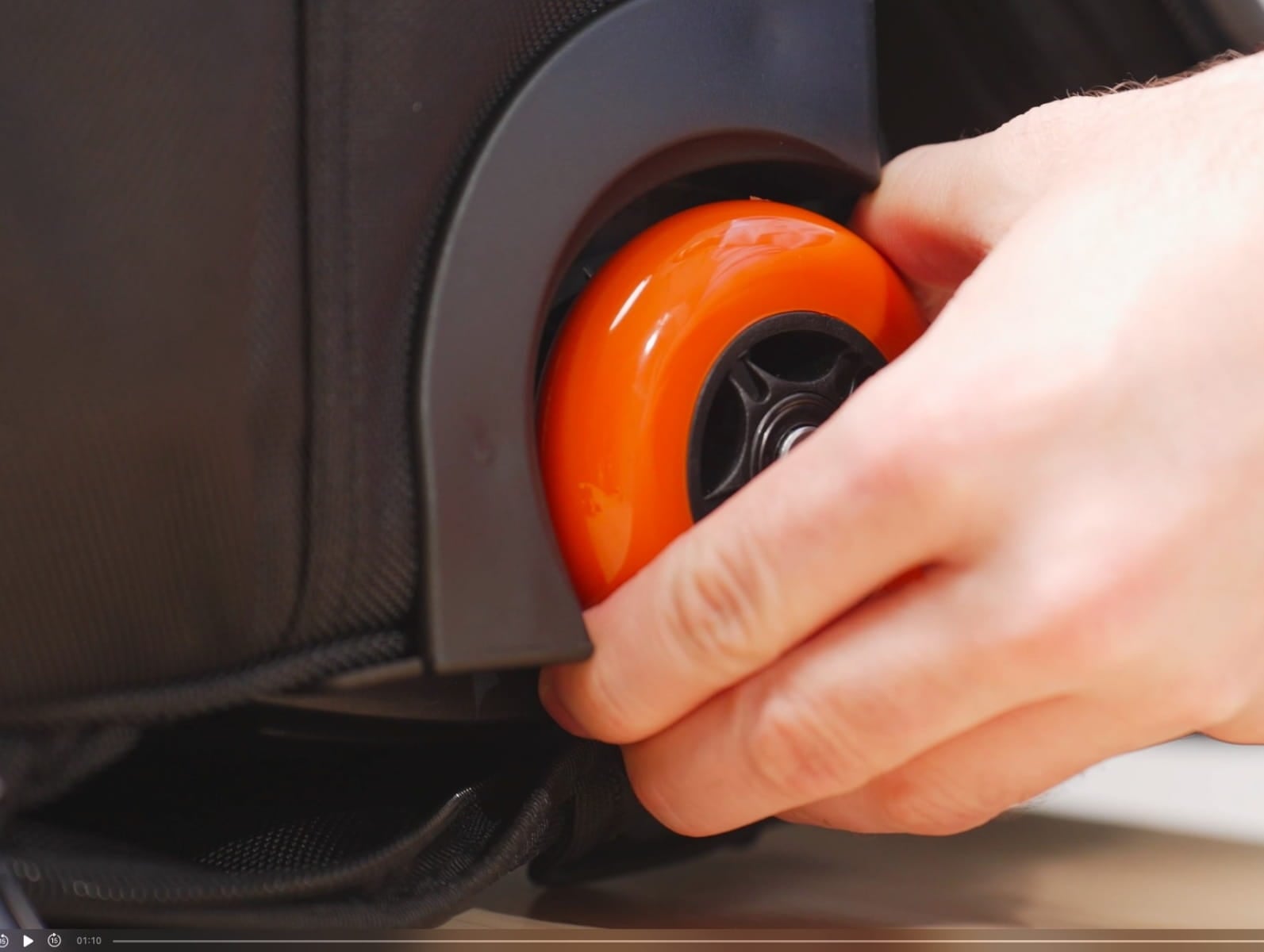 Nahaufnahme zu austauschbaren Rollen