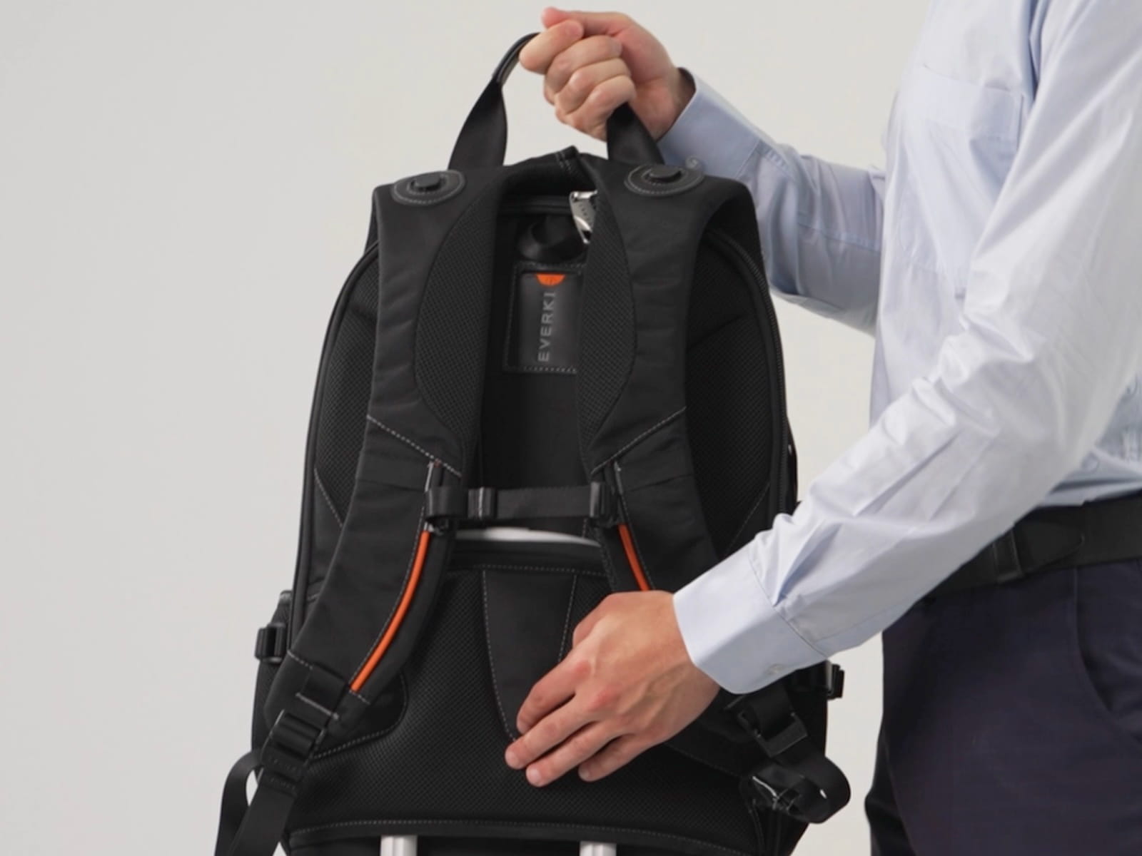 Top-grade leather accents close-up